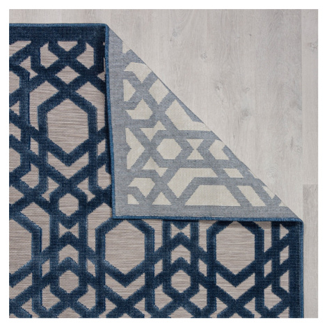 Běhoun Piatto Oro Blue – na ven i na doma 66x230 cm Flair Rugs