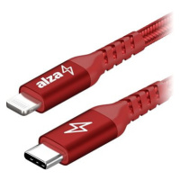AlzaPower Alucore USB-C to Lightning MFi 3m červený