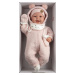 Llorens 84480 NEW BORN - realistická panenka miminko se zvuky a měkkým látkovým tělem - 44