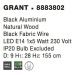 NOVA LUCE závěsné svítidlo GRANT černý hliník přírodní dřevo černý kabel E14 1x5W IP20 bez žárov