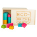 ECO-BRICKS Color Plus dřevěná stavebnice 25 dílků