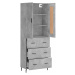 vidaXL Skříň highboard betonově šedá 69,5x34x180 cm kompozitní dřevo