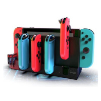 iPega SW071 Nabíjecí Stanice pro Nintendo Switch a JoyCon černá/červená