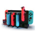 iPega SW071 Nabíjecí Stanice pro Nintendo Switch a JoyCon černá/červená