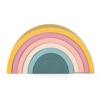 PETITE&MARS - Hračka silikonová skládací Rainbow Intense Ochre 12m+