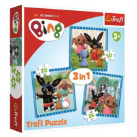 Trefl Puzzle Bing: Zábava s přáteli 3v1 (20,36,50 dílků)