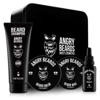 Angry Beards Jack Saloon olej na vousy 30 ml + balzám na vousy 50 ml + vosk na vousy 30 ml + šam