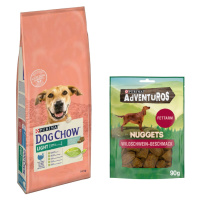 Purina Dog Chow granule 14 kg + AdVENTuROS Nuggets zdarma - Adult Light Turkey