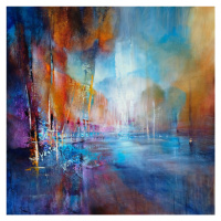 Ilustrace meeting in the harbour, Annette Schmucker, 40 × 40 cm