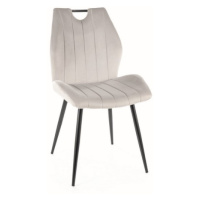 Signal Jídelní židle ARCO Velvet | světle šedá
