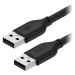 AlzaPower Core USB-A (M) to USB-A (M) 2.0, 1m černý