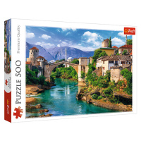 Trefl Puzzle 500 - Starý most v Mostaru, Bosně a Hercegovině