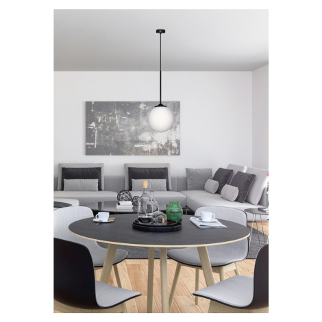 Závěsná lampa černá/bílá koule 20cm Glasgow Ledea CANDELLUX