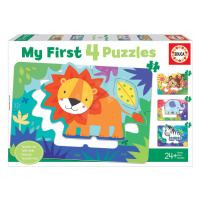 Puzzle pro nejmenší My Jungle Animals Progressive Educa zvířátka v džungli 5-6-7-8 dílů od 24 mě