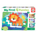 Puzzle pro nejmenší My Jungle Animals Progressive Educa zvířátka v džungli 5-6-7-8 dílů od 24 mě