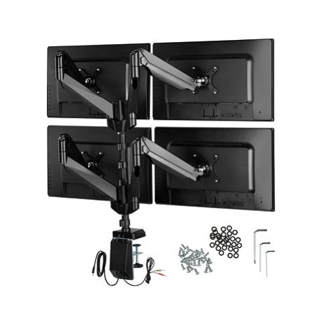 Stolní držák pro 4 monitory od 13" do 32" - černá tectake