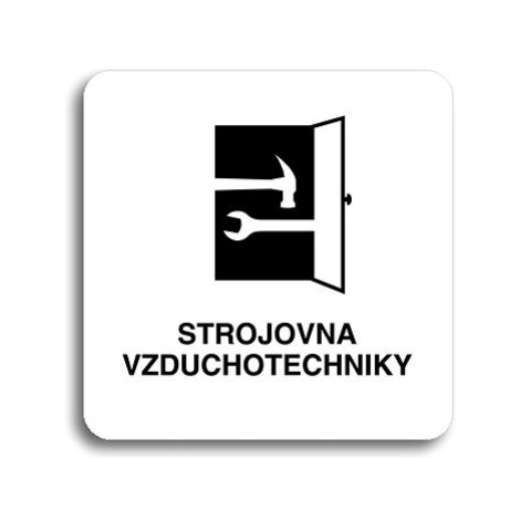 Accept Piktogram "strojovna vzduchotechniky" (80 × 80 mm) (bílá tabulka - černý tisk bez rámečku