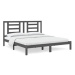 Rám postele šedý masivní dřevo 180 × 200 cm Super King, 3104365