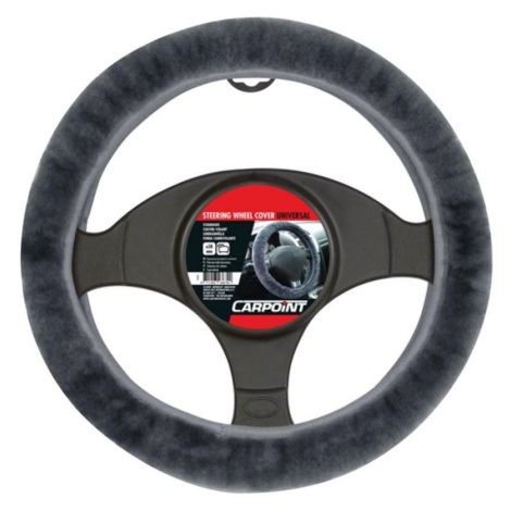 Potah volantu 37-39cm antracit - přírodní ovčí vlna Carpoint