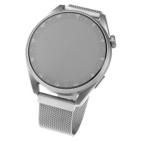 Síťovaný nerezový řemínek FIXED Mesh Strap pro smartwatch, šířka 22mm, stříbrná