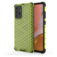 Honeycomb pancéřové pouzdro se silikonovým rámem pro Samsung Galaxy A72 / A72 5G green