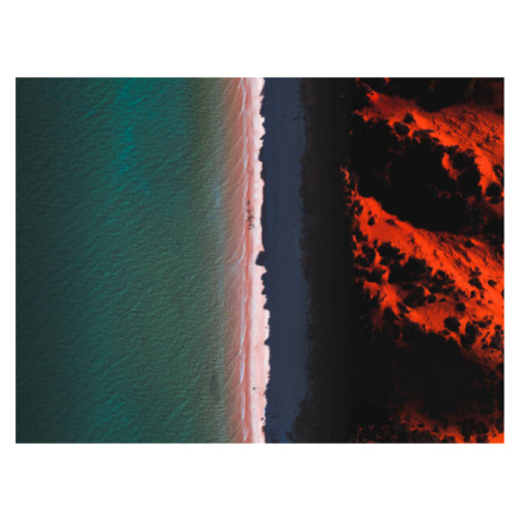 Umělecká fotografie Aerial shot of Cape Peron at, Abstract Aerial Art, (40 x 30 cm)