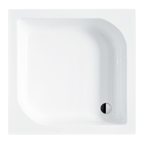 BESCO Čtvercová sprchová vanička ARES 80 x 80 x 15 cm, bez nožiček a bez panelu