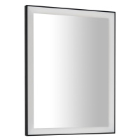 SAPHO GANO zrcadlo s LED osvětlením 60x80cm, černá LG260