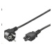 PREMIUMCORD Kabel napájecí 230V pro NTB (3pin, Schuko, trojlístek) 1m