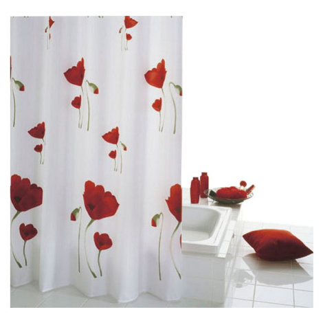 Sapho MOHN sprchový závěs 180x200cm, polyester, červenobílá