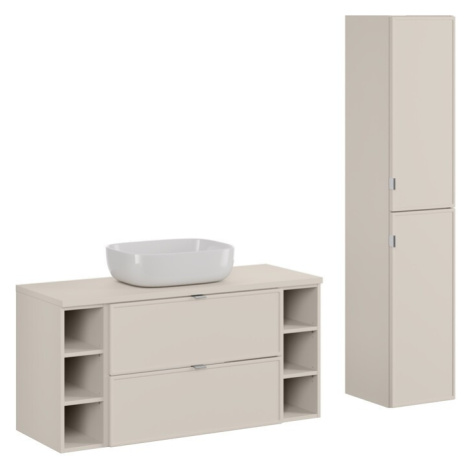 Comad Koupelnová sestava Bella Cashmere Smile se skříňkami a umyvadlem 120 cm kašmírová