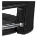 Dkton Designová barová židle Nerine černá-ekokůže