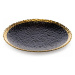 HowHomely Jídelní talíř KATI 25 cm černá/zlatá