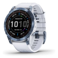 Garmin Fenix 7 Sapphire Solar Mineral Blue DLC Titanium/Whitestone Band