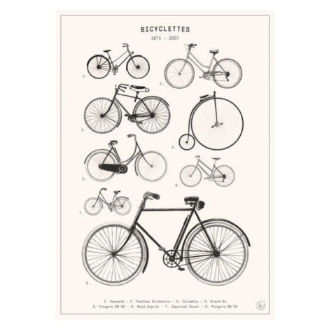 Obrazová reprodukce Bicyclettes, Bodart, Florent, 30 × 40 cm