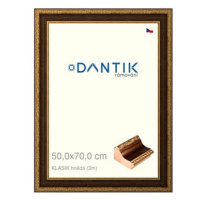 DANTIK rámeček 50 × 70, KLASIK hnědý plexi čiré