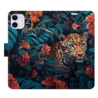 iSaprio Flip pouzdro Flower Jaguar 02 pro iPhone 11