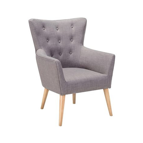 SHUMEE relaxační křeslo se stoličkou, samet a PVC, modré, 327874 BELIANI