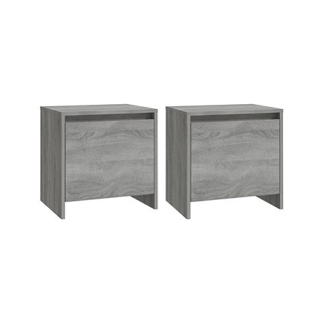 SHUMEE Noční stolky 2 ks šedé sonoma 45 × 34 × 44,5 cm dřevotříska, 813047