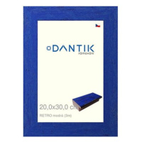 DANTIK rámeček 20 × 30, RETRO modrý sklo čiré