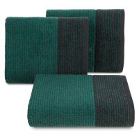 Bavlněný froté ručník LEO 50x90 cm, černá/zelená, 500 gr Mybesthome