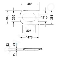 DURAVIT D-Code WC sedátko, bílá 0060310000