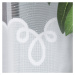 Dekorační vzorovaná záclona KORNELIA LONG bílá 200x250 cm (cena za 1 kus dlouhé záclony) MyBestH