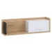 ArtCross Police se skříňkou BOX-11 Barva: dub sonoma světlá / bílá / černá