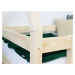 Benlemi Dětská dřevěná postel NAKANA ve tvaru teepee s bočnicí Zvolte barvu: Světle modrá, Zvolt