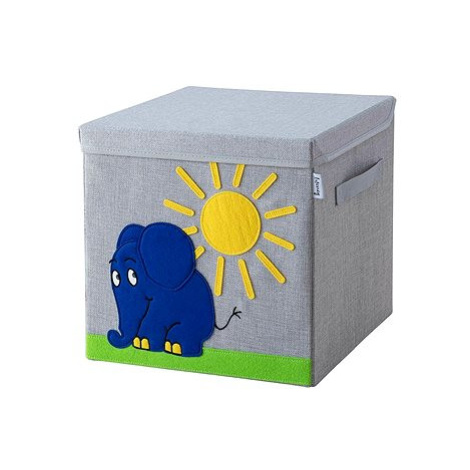 Lifeney Box úložný s víkem SLON A SLUNÍČKO, 33 × 33 × 33 cm Fackelmann