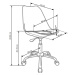 Kancelářská otočná židle COCO — ekokůže / látka, více barev Bílá ekokůže