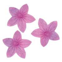 Květy z jedlého papíru 400ks 2cm fialové
