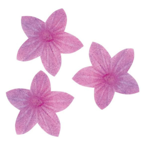 Květy z jedlého papíru 400ks 2cm fialové Dekora