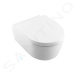 VILLEROY & BOCH Avento Závěsné WC se sedátkem SoftClosing, DirectFlush, alpská bílá 5656HR01